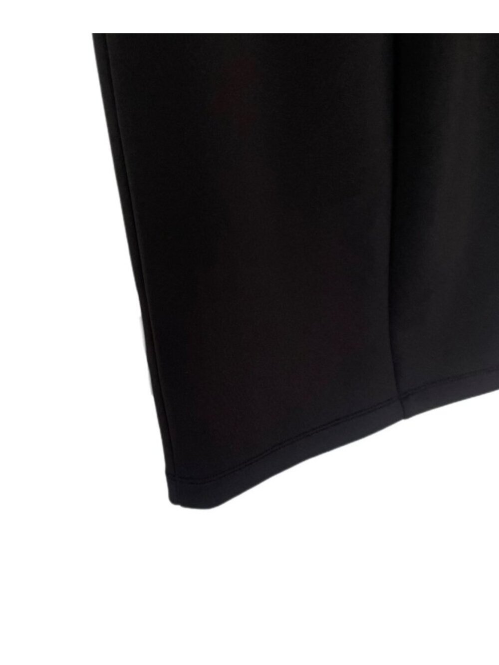 Black Dress Bisou Bisou Michele Bohbot size 10 With Laser-Cut Lace Back Zipper - Picture 10 of 10